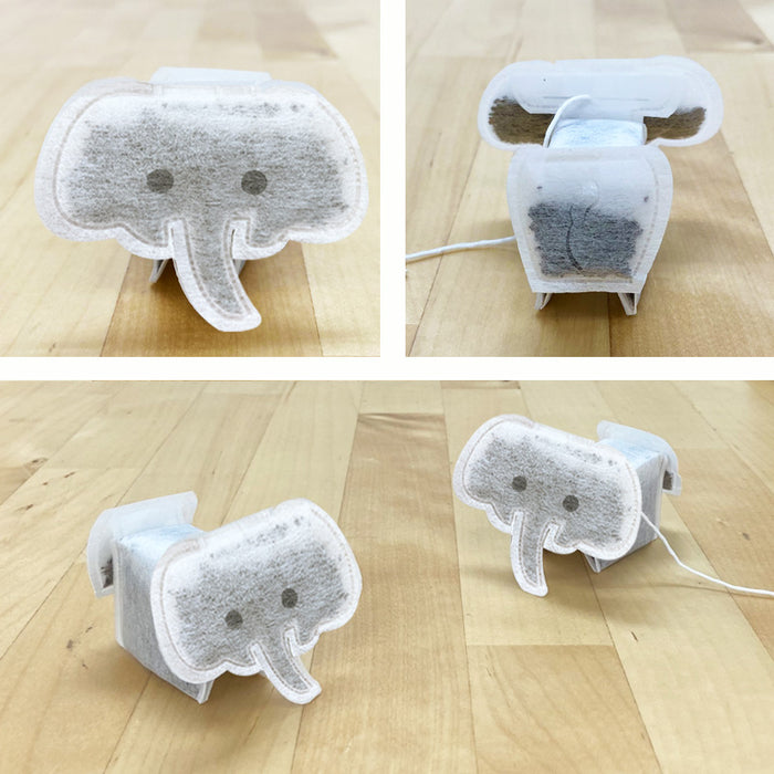 ８の字Cafe kawaiipack 3D ぞう 2bags